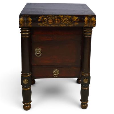 Sale Photo Thumbnail #320: Attributed Joseph Meeks and Sons Gilt-Stenciled Basin Stand