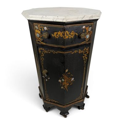 Sale Photo Thumbnail #168: Victorian Ebonized Shell Inlaid Commode