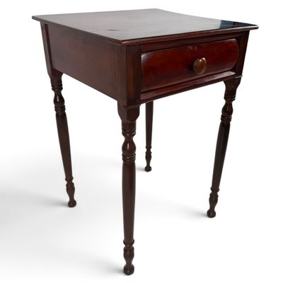 Sale Photo Thumbnail #57: Sheraton Mahogany Lambs-Tongue Work Table