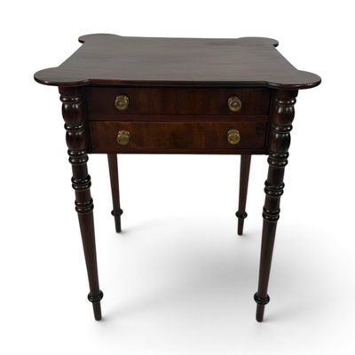 Sale Photo Thumbnail #12: Sheraton Mahogany Cookie-Corner Work Table