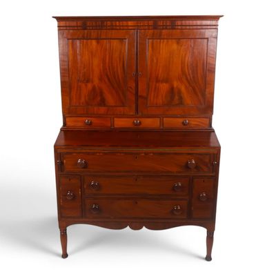 Sale Photo Thumbnail #69: Massachusetts Federal Mahogany Secretary