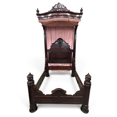 Sale Photo Thumbnail #99: C. Lee Attrib. Mahogany 3/4 Tester Bed