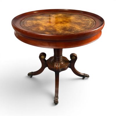 Sale Photo Thumbnail #185: Empire Revival Mahogany Leather-Top Table