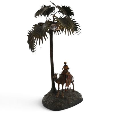 Sale Photo Thumbnail #33: Austrian Camel and Palm Tree Lamp
