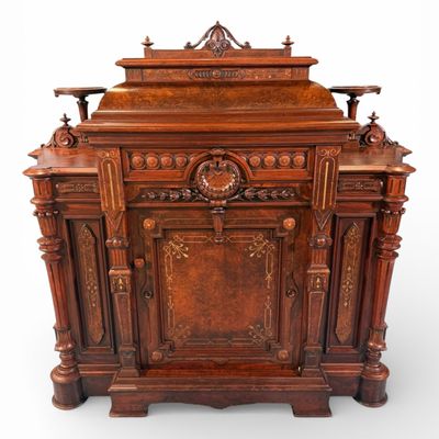 Sale Photo Thumbnail #79: Pottier & Stymus Attrib. Walnut Credenza