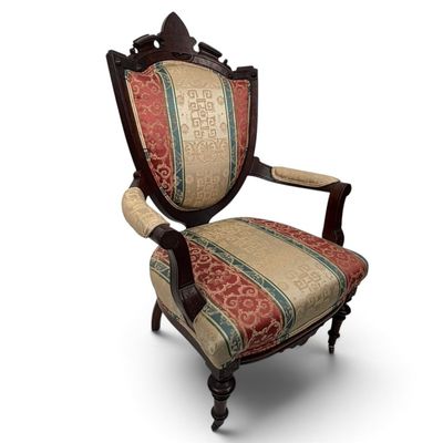 Sale Photo Thumbnail #309: Eastlake Walnut Shield Back Armchair