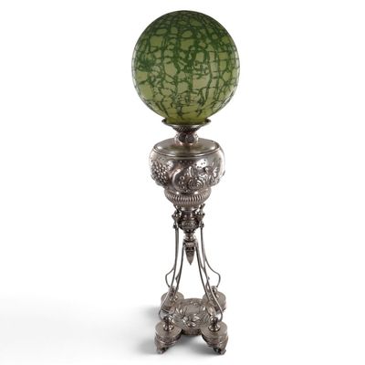 Sale Photo Thumbnail #61: Edward Miller Victorian Filigree Parlor Lamp