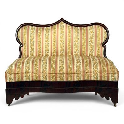Sale Photo Thumbnail #230: Late Classical Mahogany Settee