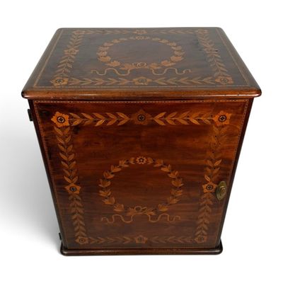 Sale Photo Thumbnail #161: Italian Inlaid Walnut Pedestal Cabinet