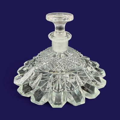 Sale Photo Thumbnail #316: Cut Glass Pancake Perfume Bottle