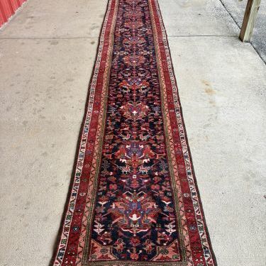 Sale Photo Thumbnail #158: Vintage Hand-Knotted Persian Sarouk Runner Rug