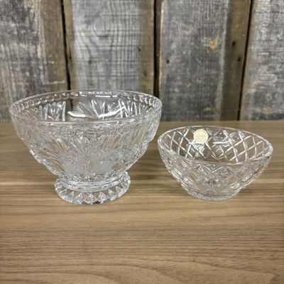 Sale Photo Thumbnail #370: Two Cut Lead Crystal Bowls Including Lenox