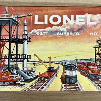 Sale Photo Thumbnail #571: Lionel Corporation. 1958 Lionel O, O27, and HO Model Train Catalog. The Lionel Corporation, 1958.