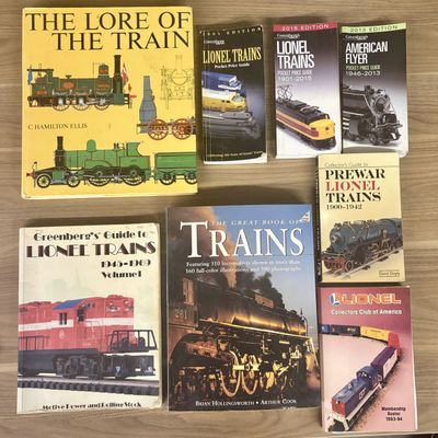Sale Photo Thumbnail #596: Various Authors. Eight Train Reference Books and Collector Guides. Various Publishers, 1993-2015. (DJ)