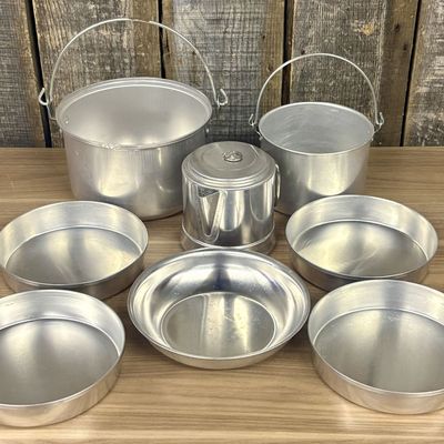 Sale Photo Thumbnail #464: A Set of Vintage Mirro Aluminum Nesting Camping Cookware