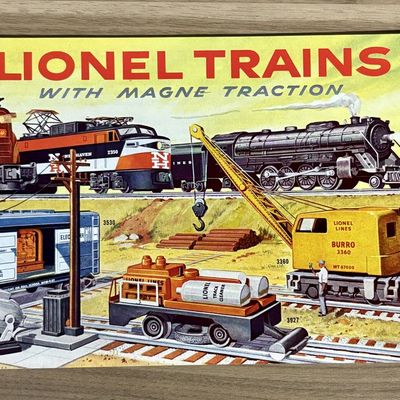 Sale Photo Thumbnail #572: Lionel Corporation. Lionel Trains with Magne-Traction. The Lionel Corporation, 1956.