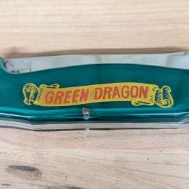 Sale Photo Thumbnail #293: G.C.C.O. Green Dragon and Stegosaurus Theme Large Folding Pocket Knife