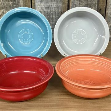 Sale Photo Thumbnail #142: A Set of Fiesta Ceramic Large Bowls in Assorted Colors