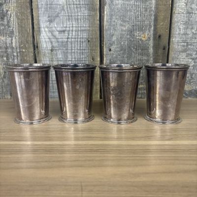 Sale Photo Thumbnail #98: A Set of Four I. Freeman and Son Silver-Plated Patrick Henry Pattern Mint Julep Cups
