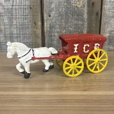 Sale Photo Thumbnail #84: Horse-Drawn Ice Delivery Wagon Toy