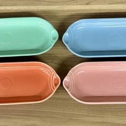 Sale Photo Thumbnail #336: A Set of Four Homer Laughlin Fiesta Glazed Ceramic Bread Trays