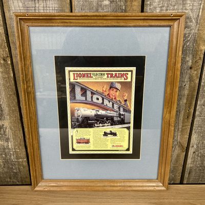 Sale Photo Thumbnail #577: Lionel Trains Pennsylvania S-2 Turbine Framed Advertisement, 1991