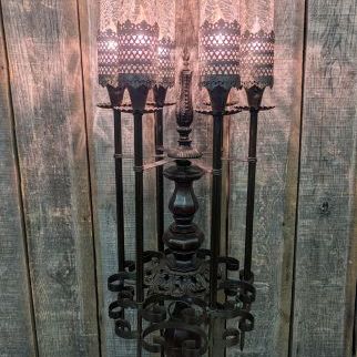 Sale Photo Thumbnail #186: Mediterranean Spanish Revival Six Light Candelabrum Table Lamp