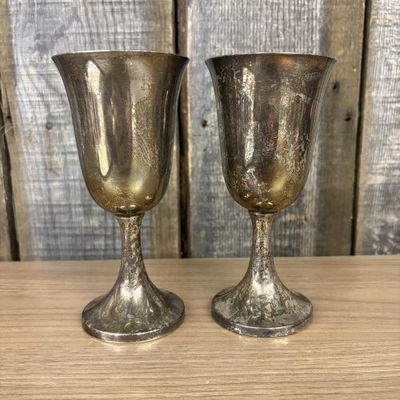 Sale Photo Thumbnail #97: A Pair of American Sterling Silver Goblets