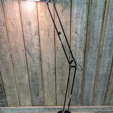 Sale Photo Thumbnail #172: Oversized Black Enameled Adjustable Arm Architect Style Floor Lamp