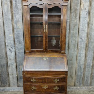 Sale Photo Thumbnail #159: Henredon Aston Court Collection Burl Walnut Secretary Bookcase