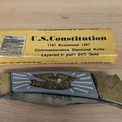 Sale Photo Thumbnail #288: U.S. Constitution 1787 Bicentennial 1987 Commemorative Diamond Knife