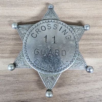 Sale Photo Thumbnail #212: Vintage W.S. Darley and Co. Elgin Illinois Crossing Guard Badge Number 11