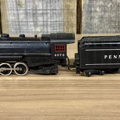 Sale Photo Thumbnail #601: Mantua HO Scale Pennsylvania Railroad 2-8-2 Mikado Steam Locomotive and Tender Number 4073