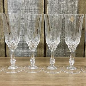 Sale Photo Thumbnail #374: Set of Six JMP Capri Pattern Crystal Champagne Flutes