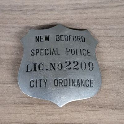 Sale Photo Thumbnail #228: New Bedford Massachusetts Special Police Badge License Number 2209