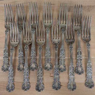 Sale Photo Thumbnail #275: A Set of 12 Gorham Sterling Silver Forks in the Buttercup Pattern
