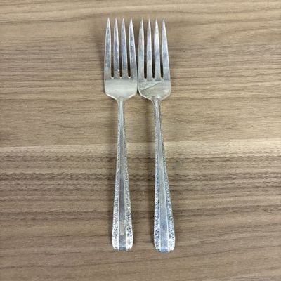 Sale Photo Thumbnail #112: A Pair of Towle Sterling Silver Salad Forks in the Candlelight Pattern