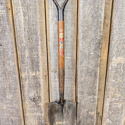 Sale Photo Thumbnail #493: Vintage Belknap Blue Grass Number 2 Square Point D-Handle Shovel
