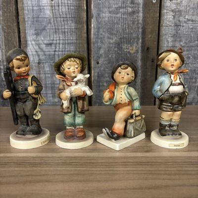 Sale Photo Thumbnail #26: Set of Four Goebel Hummel Hand-Painted Porcelain Figurines