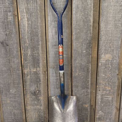 Sale Photo Thumbnail #477: Vintage Belknap Blue Grass D-Handle Round Point Shovel No. BG132