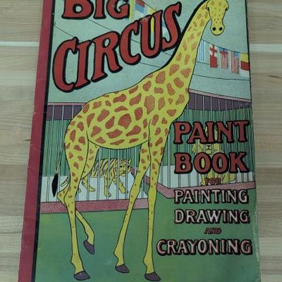 Sale Photo Thumbnail #325: Big Circus Paint Book for Painting Drawing and Crayoning. Goldsmith Publishing Co., 1915.