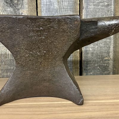 Sale Photo Thumbnail #501: M and H Armitage Mouse Hole Forge Antique Wrought Iron Anvil