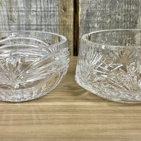 Sale Photo Thumbnail #372: A Pair of Waterford Crystal Bowls in Glandore and Lismore Patterns
