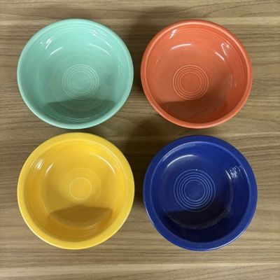 Sale Photo Thumbnail #341: A Set of Four Fiesta Ceramic Fruit Bowls in Assorted Colors