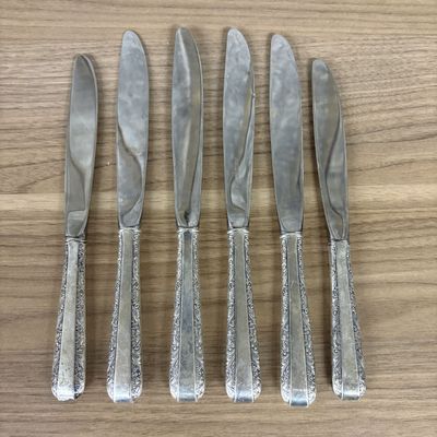 Sale Photo Thumbnail #430: Set of Six Towle Old Master Sterling Silver Table Knives