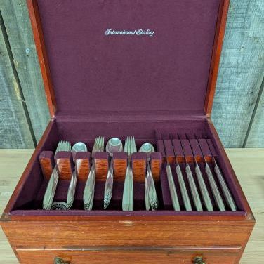 Sale Photo Thumbnail #279: International Silver Company Northern Lights Sterling Silver Flatware Service for Twelve