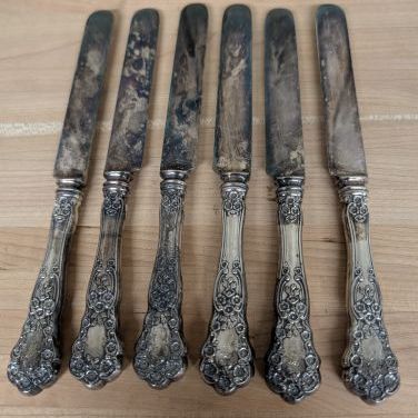Sale Photo Thumbnail #278: Set of Six Gorham Buttercup Pattern Sterling Silver Handled Knives