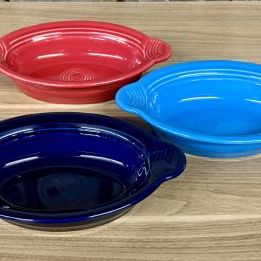 Sale Photo Thumbnail #355: A Trio of Fiesta Individual Oval Casserole Dishes