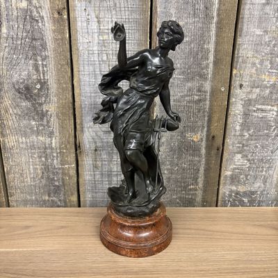 Sale Photo Thumbnail #436: French Belle Epoque Spelter Allegorical Sculpture of a Sea Deity