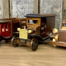 Sale Photo Thumbnail #88: A Trio of Vintage-Style Wooden Promotional and Handcrafted Model Vehicles